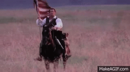 Patriot Ride GIF. This 498 x 278 animated GIF is part of our mel gibson freedom collection. Created by leboocheetah. View the original animation, share it…