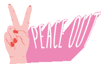 Peace Out Sticker