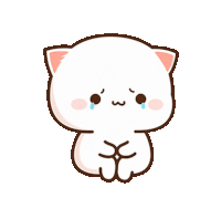 Peach Cat Crying Peach Goma Sticker