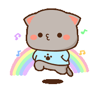 Peach Cat Goma Sticker