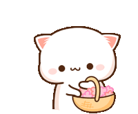Peach Cat Sticker