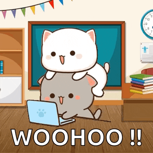 Peach Cat Leaps GIF