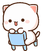 Peach Goma Chair Wiggle Sticker