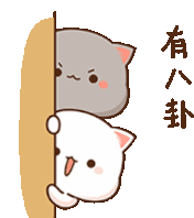 Peach Goma Corner Peek Sticker