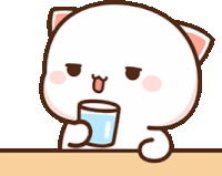 Peach Goma Water Spit Sticker