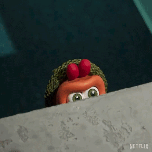 Peeking Chicken Run Dawn Of The Nugget GIF