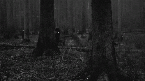 Peeking Ghost In Forest GIF