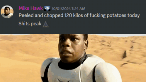 Pekia Potatoes GIF. This 498 x 281 animated GIF is part of our john boyega collection. Created by markthegod. View the original animation, share it, or…
