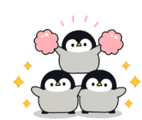Penguin Ganbatte Sticker