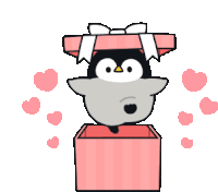 Penguin Gift Sticker