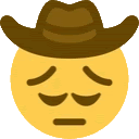 Pensive Cowboy Sticker