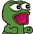 Pepe Excited Sticker