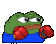 Pepe Fighting Pepe Sticker