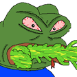 Pepe Puke Sticker