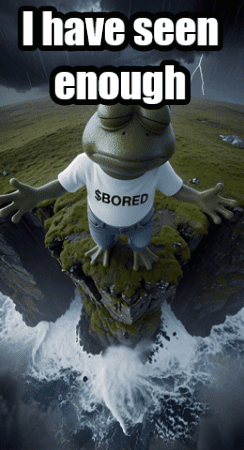 Pepe Reaction Gif GIF. This 244 x 450 animated GIF is part of our suficiente internet por hoy collection. Related themes include im out, rage quit. Created…