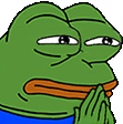 Pepe The Frog Thinking Sticker