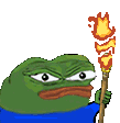 Pepe The Frog Torch Sticker