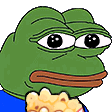 Pepe Weird Popcorn Watching Sticker