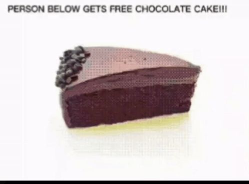 Person Below Gets Free Choco Cake GIF