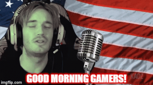 Pewdiepie Good Morning Gamers GIF. This 498 x 278 animated GIF is part of our freedom intensifies collection. Created by MrYEET. View the original…