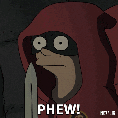 Phew Princess Bean GIF