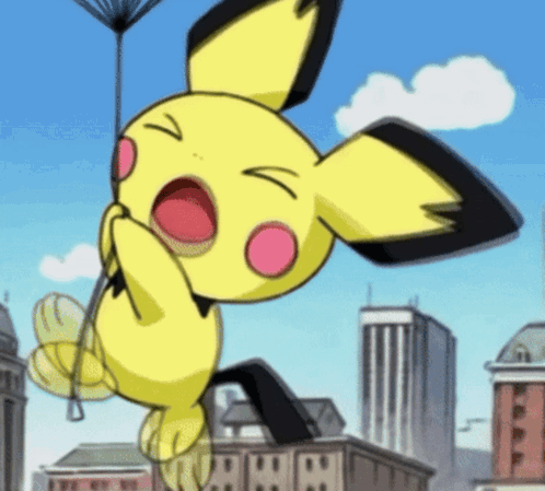 Pichu Pokemon GIF. This 498 x 449 animated GIF is part of our sad pikachu collection. Related themes include balloons, pikachu, pokemon. Created by PTGames…