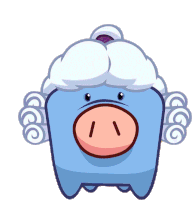 Pig Om Nom Sticker