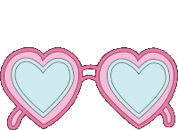 Pink And Blue Flashing Sunglasses Gif Sticker