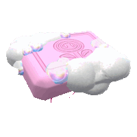 Pink Bubble Balloon Glider Sticker