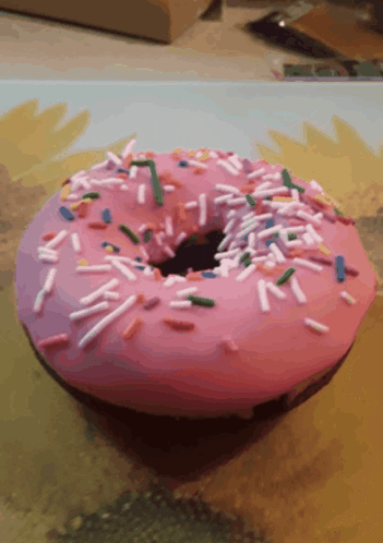 Pink Frosting Donut Donuts GIF