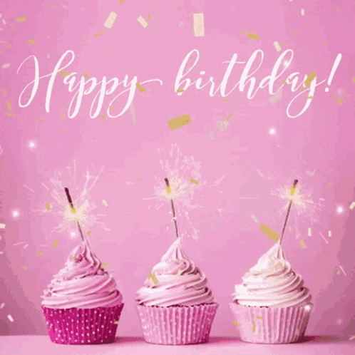 Pink Happy Birthday GIF