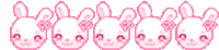 Pink Pastel Bunny Divider Sticker