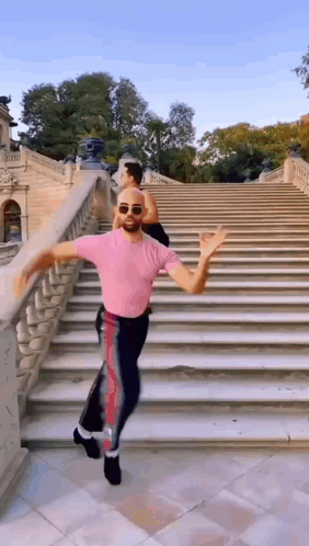 Pink Shirt Guy Dancing GIF