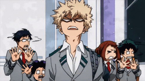 Pissed Bakugou GIF