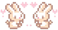 Pixel Art Bunny Sticker