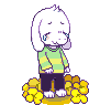 Pixel Golden Flowers Sticker