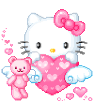Pixel Hello Kitty Sticker