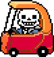 Pixel Toy Car Sticker