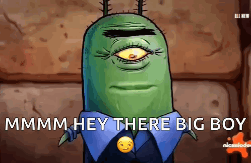 Plankton Smacking Lips GIF. This 498 x 324 animated GIF is part of our spongebob boi collection. Related themes include licking lips, spongebob. Created by…
