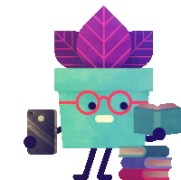 Plant Checking Facts In A Book Sticker