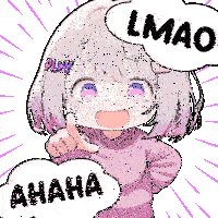 Play Violet Anime Girl Sticker