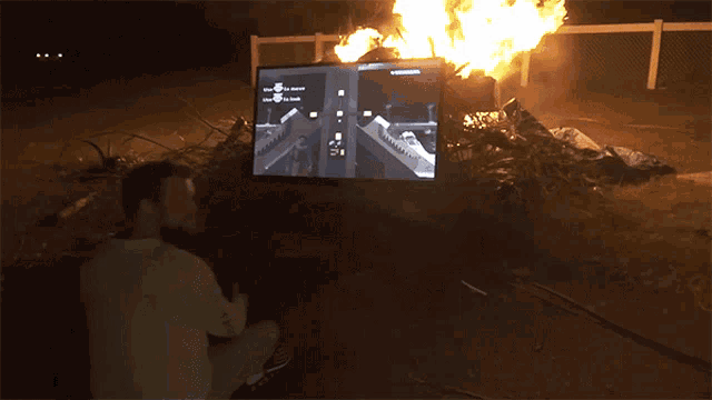 Playing Games Fire GIF