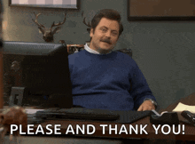 Please And Thank You Ron Swanson GIF. This 220 x 162 animated GIF is part of our please collection. Related themes include ron swanson. Created by…