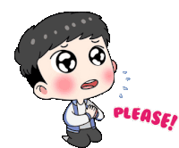 Please Begging Sticker