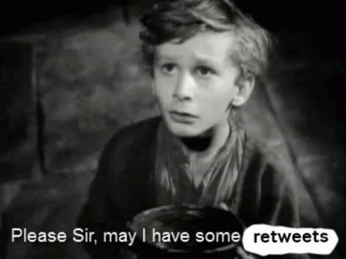 Please Sir May I Have Some Retweets GIF. This 498 x 373 animated GIF is part of our oliver twist please sir collection. Created by staroson. View the…