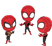 Pointing To Each Other Spider Man Sticker