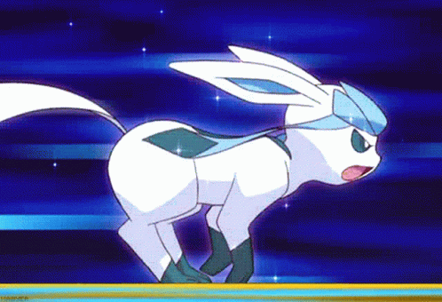 Pokemon Glaceon Blue GIF