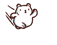 Polar Bear Line Sticker Sticker