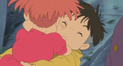 Ponyo Hug Sosuke Miyazaki GIF