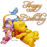 Pooh Birthday Sticker
